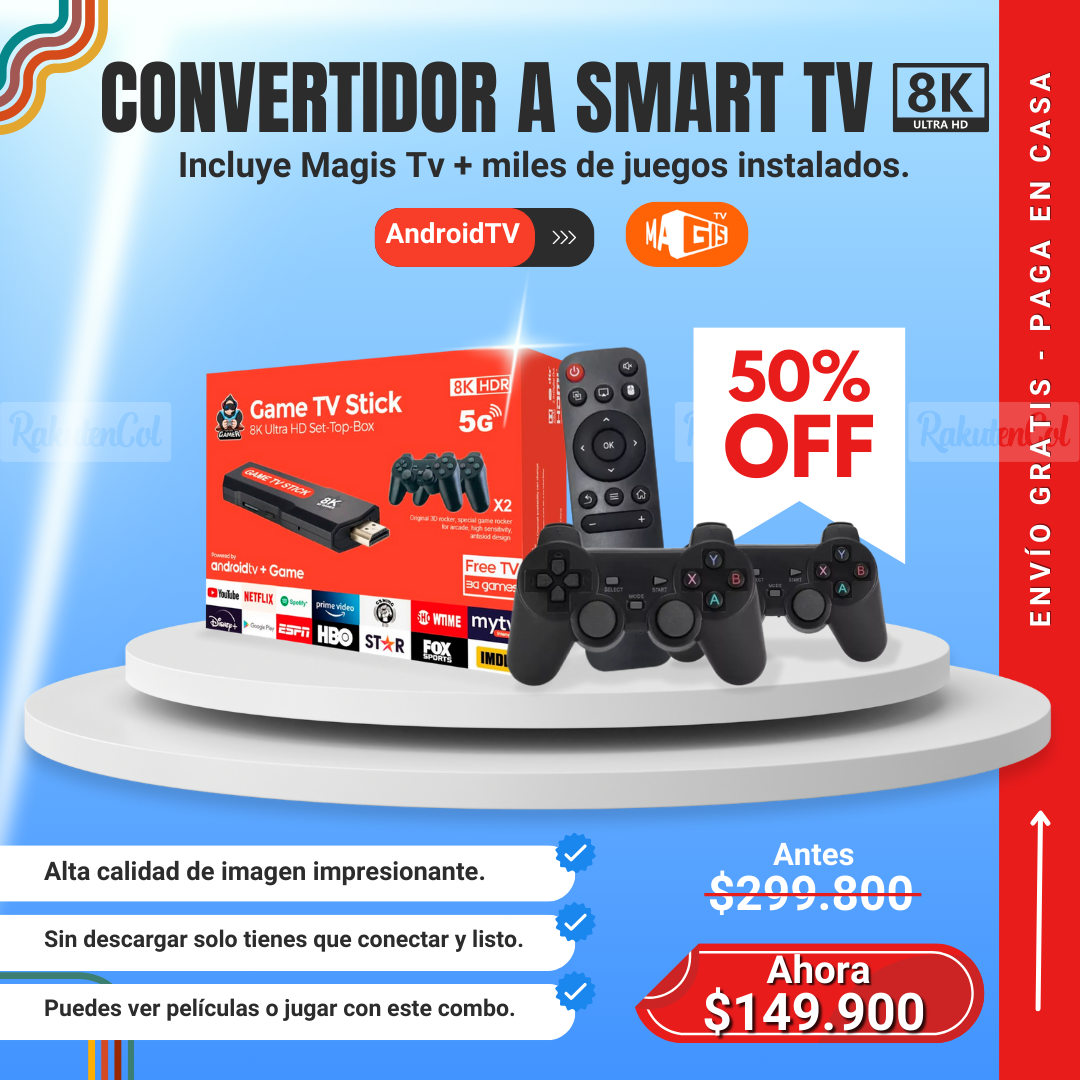 N027 - TV STREAMING 8k caja Naranja
