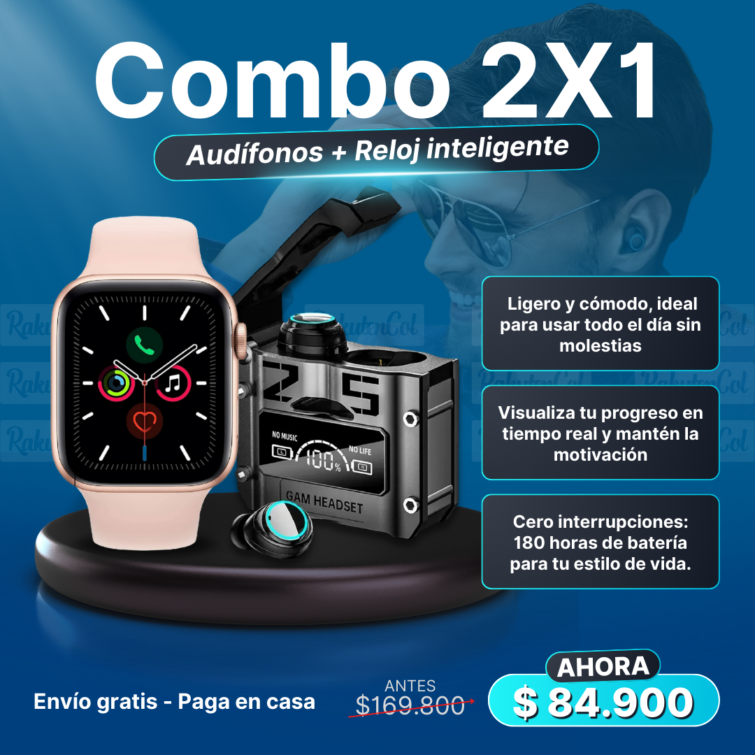 Audífonos M25 + Smartwatch T500
