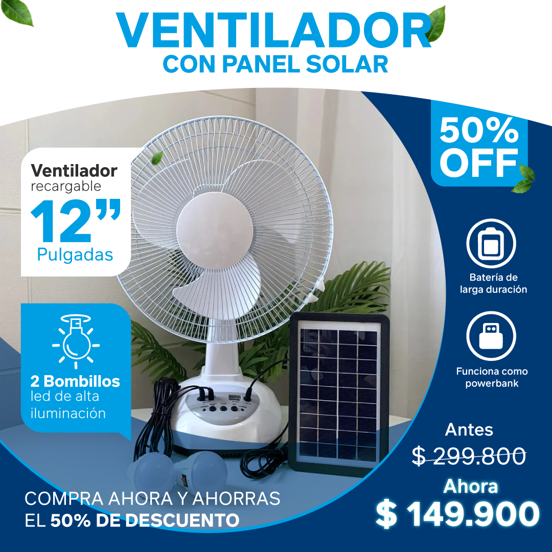 FI113 - Ventilador Con Panel Solar GD-8019
