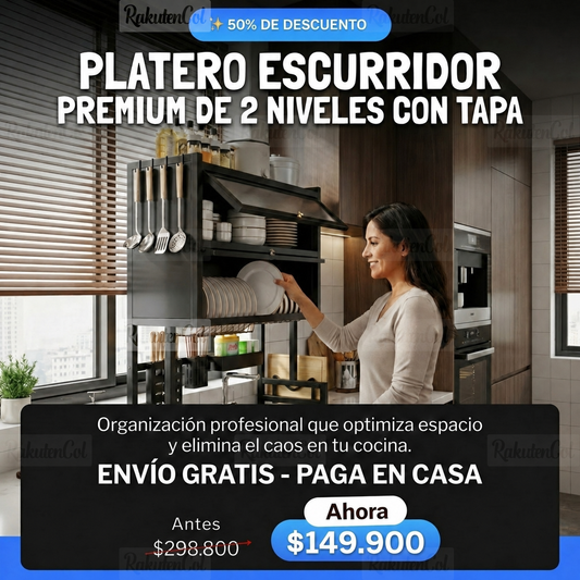 Escurridor de tapa 2 niveles 1 tapa