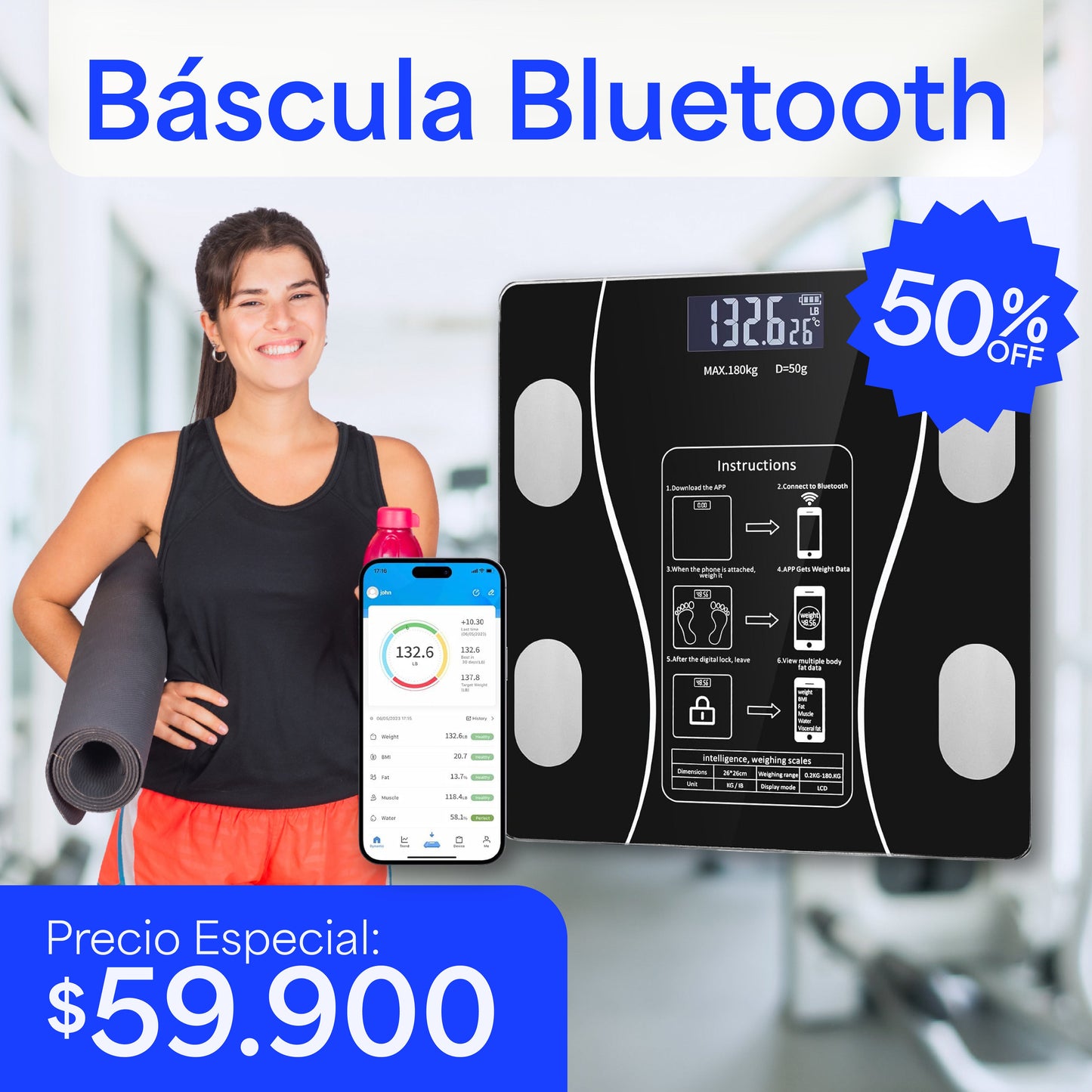H004 - Báscula bluetooth