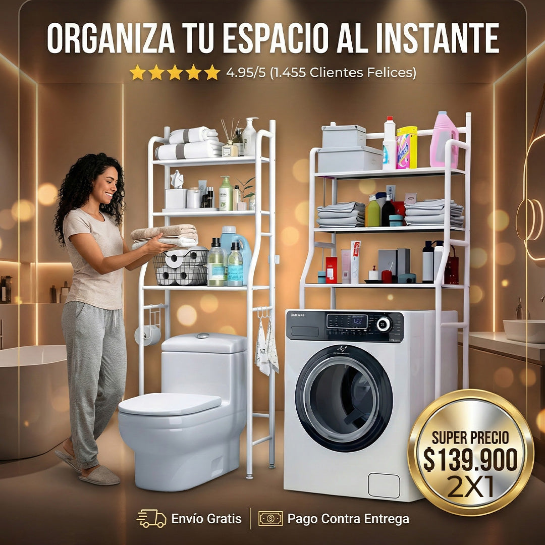 Organizador de Baño + organizador de lavadora