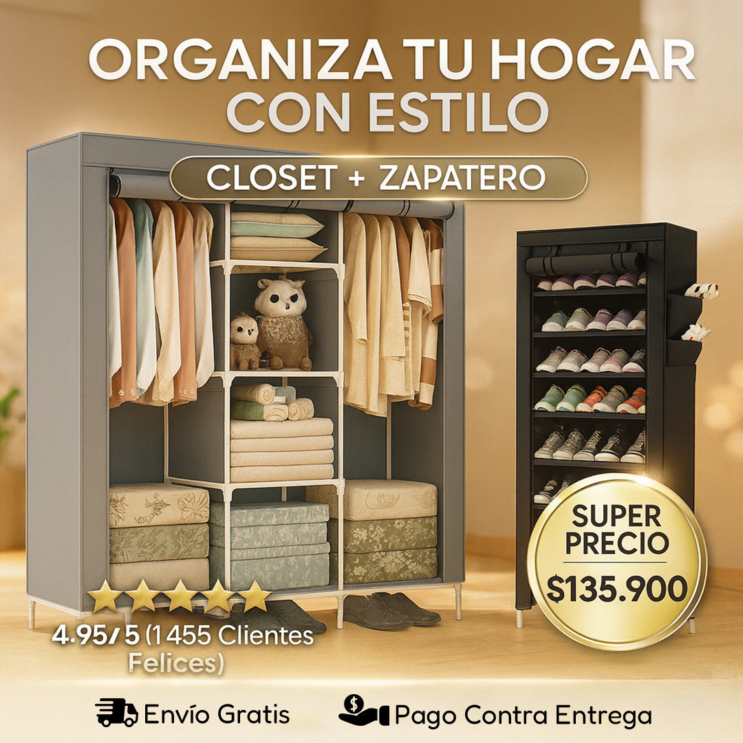 Closet tela + Zapatero Tela