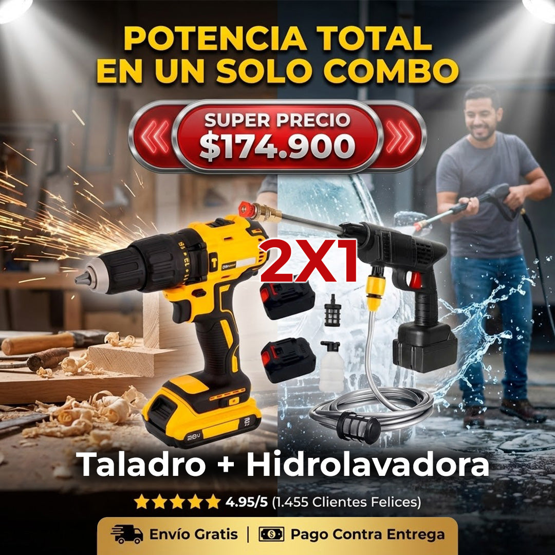 Taladro + Hidrolavadora